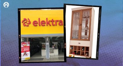 Elektra: elegante vitrina de estilo moderno con espacio para botellas tiene 5,000 pesos de rebaja