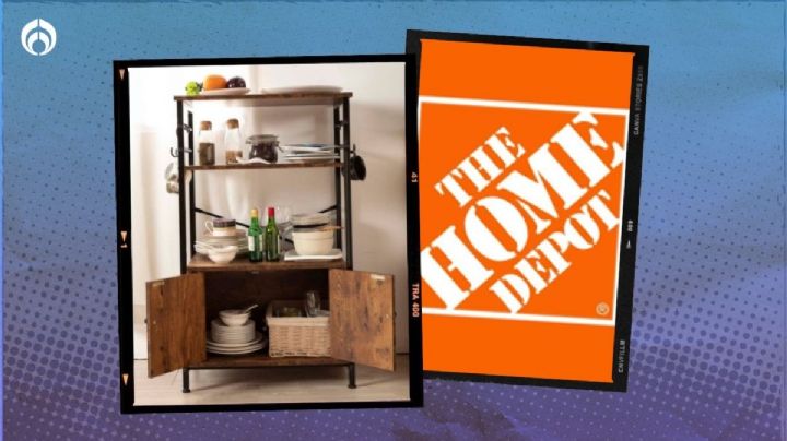 Home Depot abarata estante de cocina con 8 ganchos, 3 niveles y enorme cajón