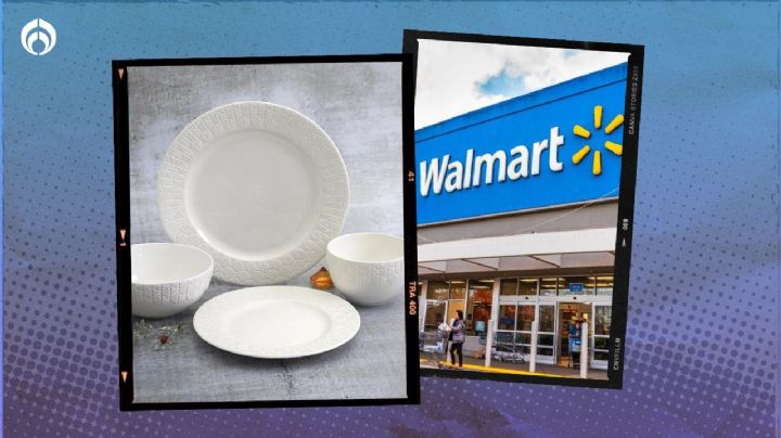 Walmart rebaja vajilla de cerámica con elegante grabado y ultra resistente por menos de 1,000 pesos