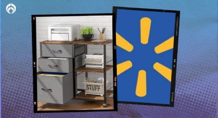 Walmart liquida organizador con 2 repisas y 3 cajones con llantas de madera fácil de limpiar