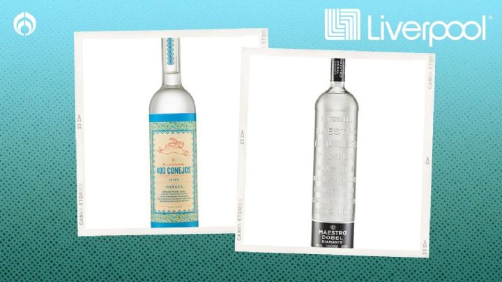 Liverpool remata mezcal 400 conejos y tequila Maestro Dobel Diamante para todo tipo de celebración