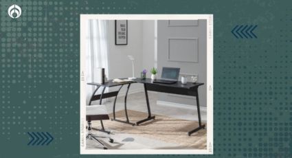 Coppel: elegante escritorio negro para hacer home office tiene precio 'de infarto'