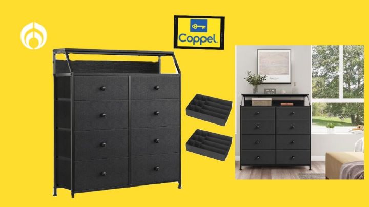 Coppel vende casi regalada esta cómoda de 8 cajones, ideal para tu cuarto o sala