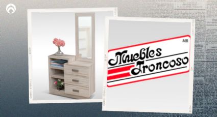 Muebles Troncoso remata cómoda con 3 cajones y espejo ideal para recámaras pequeñas