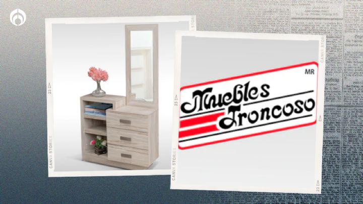 Muebles Troncoso remata cómoda con 3 cajones y espejo ideal para recámaras pequeñas