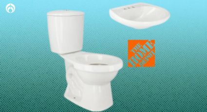 Home Depot tiene a precio de ganga el paquete de lavabo y sanitario esmaltado que evita malos olores