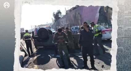 (VIDEO) Vuelcan militares en la México-Pachuca: hay un muerto y varios heridos