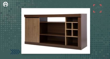 Suburbia tiene a precio de infarto este mueble para TV de madera con múltiples estantes