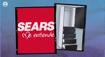 Sears liquida clóset de 4 cajones y espacio para colgar ideal para recámaras muy pequeñas