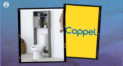 Coppel rebaja organizador para baño con 2 repisas y puerta que no ocupa nada de espacio