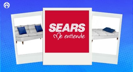 Sears rebaja al 50% sofá cama acolchado con múltiples cojines para mayor comodidad