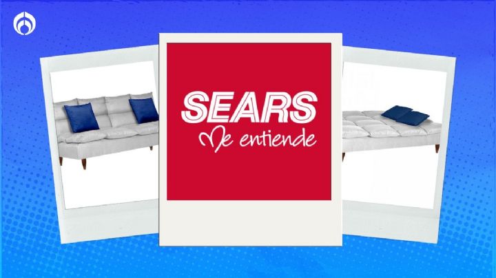 Sears rebaja al 50% sofá cama acolchado con múltiples cojines para mayor comodidad