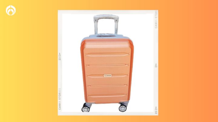 Sanborns casi regala maleta que puedes llevar arriba del avión, tiene 50% de descuento
