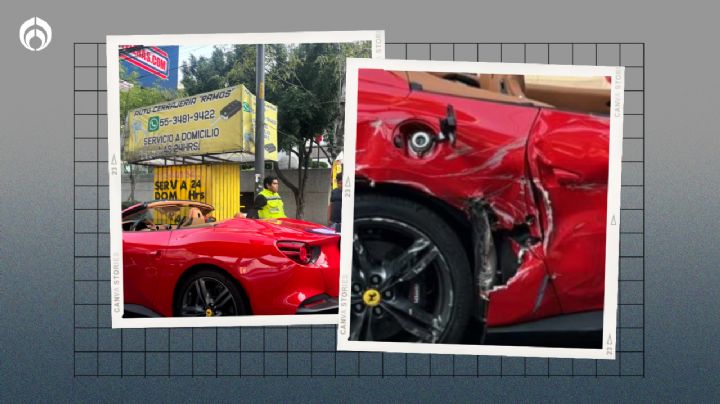 (VIDEO) Microbús y Ferrari se estrellan en Periférico de la CDMX... ¿quién tuvo la culpa?