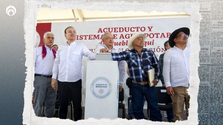 Cumplen demanda histórica: AMLO y Alfonso Durazo inauguran Acueducto Yaqui