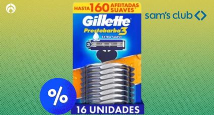 Sam's Club rebaja combo de 16 rastrillos Gillette Prestobarba 3 con navajas móviles de larga duración