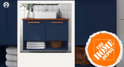 Home Depot vende baratísimo un mueble para baño flotante en color elegante y que oculta las manchas