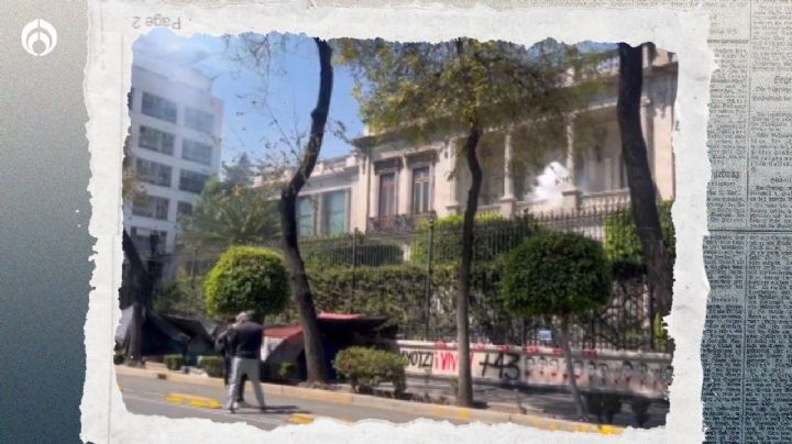 Encapuchados atacan edificio de Segob: lanzan petardos tras protestas por Ayotzinapa (VIDEOS)