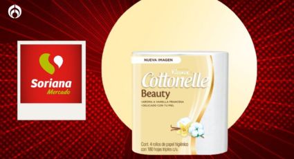 Soriana remata al 3x2 paquete de 9 rollos mega del papel de baño Cottonelle con hojas triples