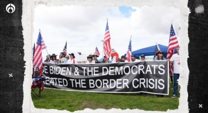 Crisis en frontera con EU: simpatizantes de Trump protestan contra migración indocumentada