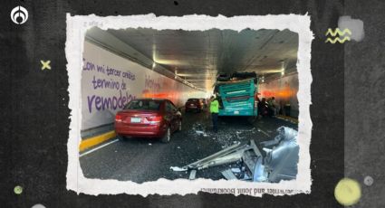 (VIDEO) Autobús de dos pisos choca contra bajopuente de Viaducto; hay 16 heridos