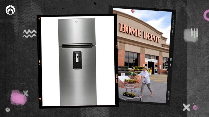 Home Depot: refrigerador Whirlpool de acero con despachador vale 6 mil 500 pesos menos