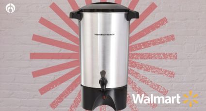 Walmart tiene a precio de outlet la cafetera Hamilton Beach de acero, ¡rinde para 45 tazas!