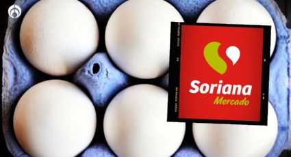 Soriana aplica descuentote a paquete de 30 piezas de huevo blanco