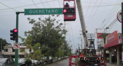 Mantenimiento vial en Madero: tránsito y CFE trabajan en reparación de semáforos