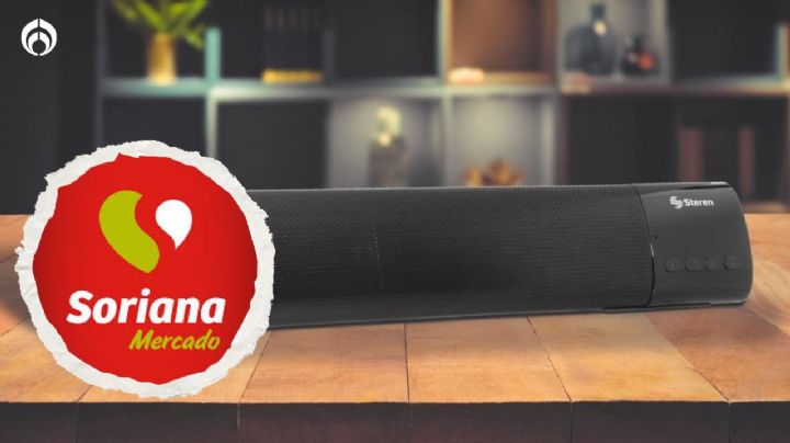 La barra de sonido marca Steren con batería de larga duración que Soriana tiene en ganga