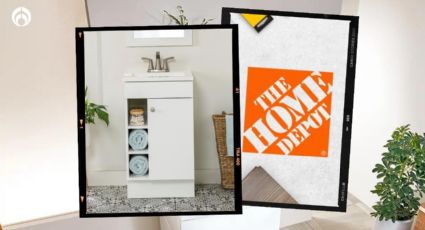 Home Depot rebaja mueble para baño con 3 repisas y 1 puerta resistente a manchas y sarro