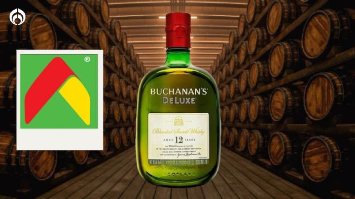 Bodega Aurrera vende casi regalada la botella de 1l de whisky Buchanan's Deluxe 12