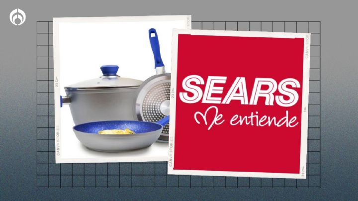 Sears: kit de sartenes Tefal antiadherentes con cubierta de zafiro ¡están a mitad de precio!