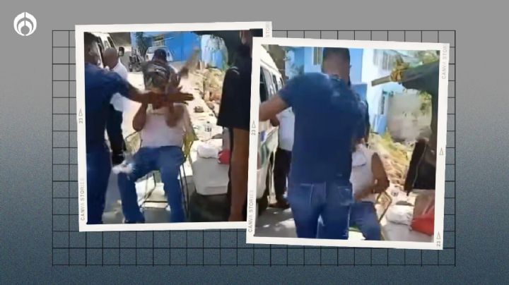 A tablazos y cachetadas: sujetos golpean a transportistas de Acapulco (VIDEO)