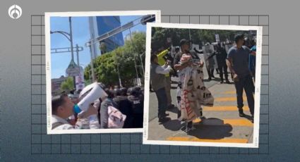 Indígenas triquis bloquean Reforma... y policías de CDMX los 'repelen' con golpes (VIDEOS)