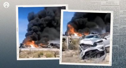 (VIDEO) Choque múltiple en San Luis: tráileres y autos se impactan en autopista