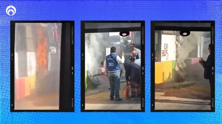 'Sustazo' en Mexibus: unidad en Ecatepec se incendia con pasajeros a bordo (VIDEO)
