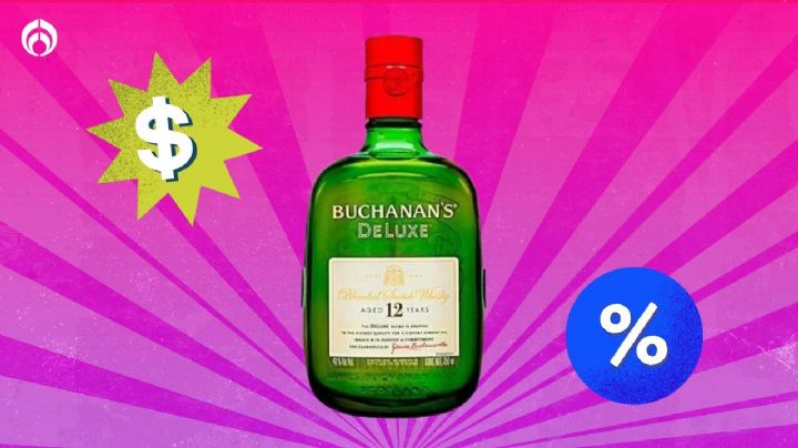 Soriana remata con el 70% de descuento el whisky Buchanan's Deluxe de 750 ml