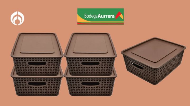 Bodega Aurrera vende casi regalada estas cajas organizadoras tipo rattan