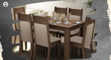 Renueva tu hogar con este elegante comedor de madera que Coppel está rematando a casi mitad de precio