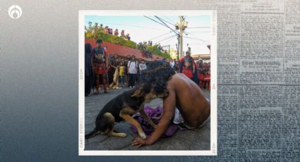 Perrito ‘consuela’ al intérprete de Jesús en Viacrucis... y nos roba el corazón