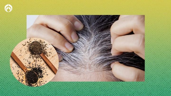 Mezcla casera con 4 ingredientes para oscurecer las canas en instantes