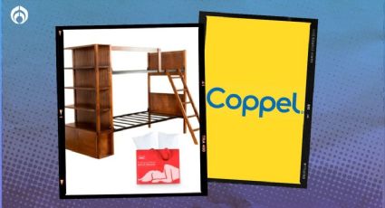 Coppel remata litera con escalera, estante de 3 repisas y 2 cajones más almohadas suaves de regalo