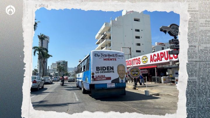 Biden 'pasea' por Acapulco: circulan anuncios con su imagen en camiones (VIDEO)