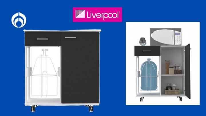 Liverpool remata el precio de esta mini alacena de madera con porta garrafón