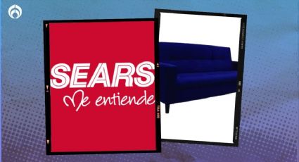 Sears rebaja sofá cama con tela suave semi aterciopelada para mayor comodidad de tus visitas