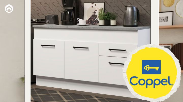 Coppel remata bellísimo mueble de cocina, ideal para tu fregadero y todo en uno