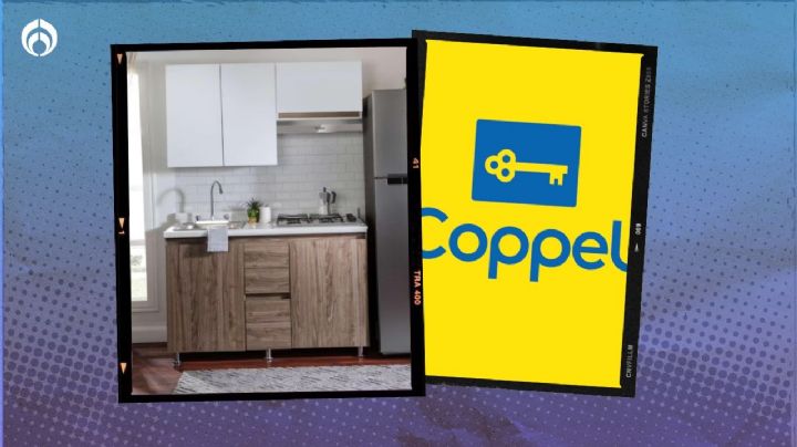 Coppel remata cocina integral con tarja y parrilla ideal para espacios pequeños