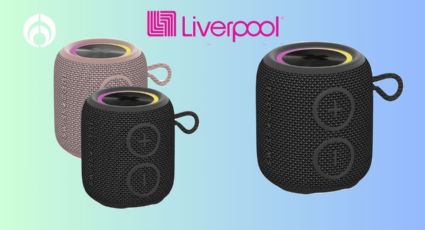 Liverpool remata este combo de dos bocinas inalámbricas con luces LED y a prueba de agua