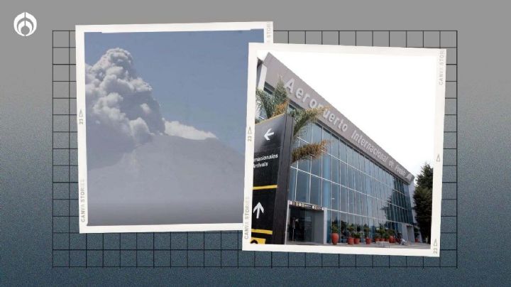 (FOTOS y VIDEOS) El 'Popo' amanece enojado y suspenden operaciones en Aeropuerto de Puebla